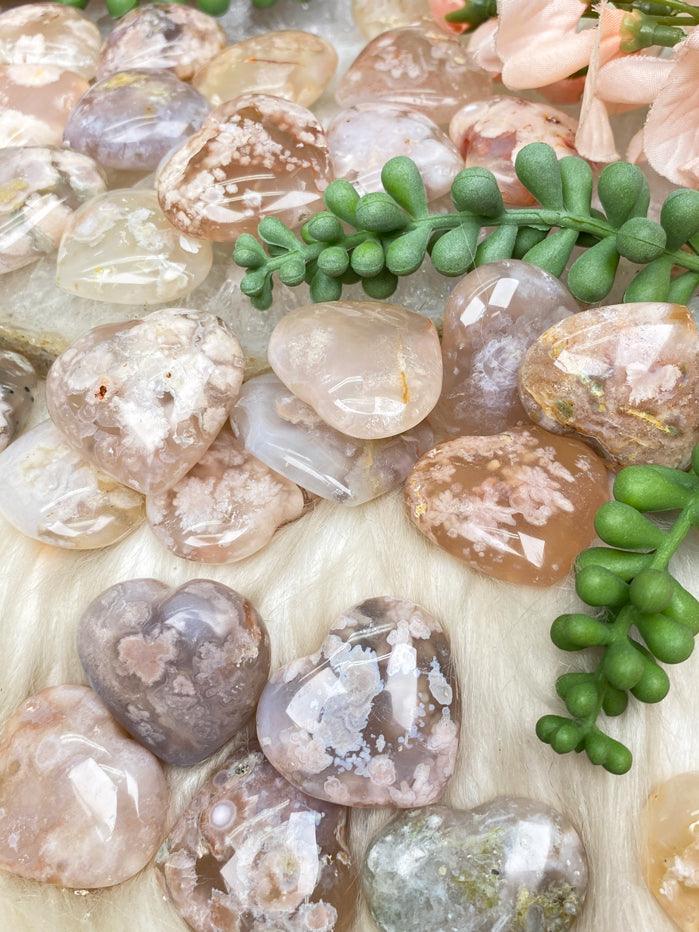 flower-agate-heart-stones