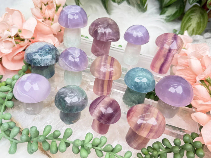 Fluorite Crystal Mushrooms
