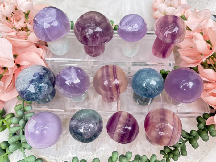fluorite-crystal-mushrooms