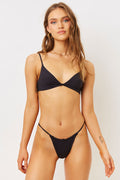 francesca black triangle top