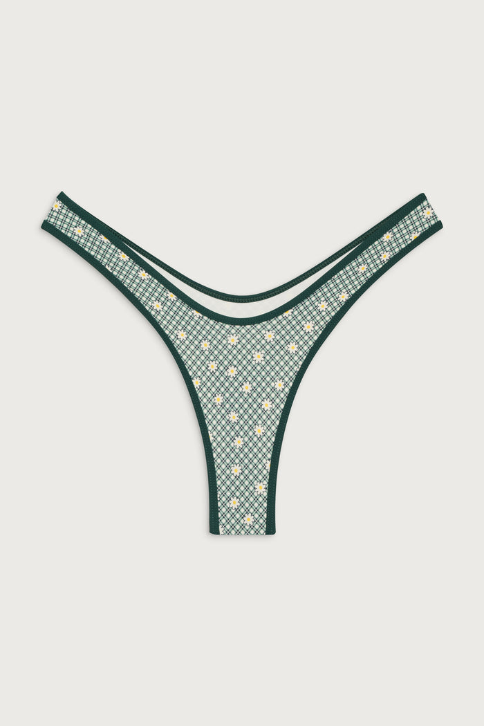Full moon micro bikini bottom orchard picnic green