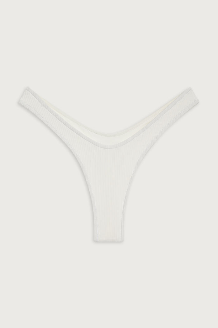 Full moon ribbed bottom white