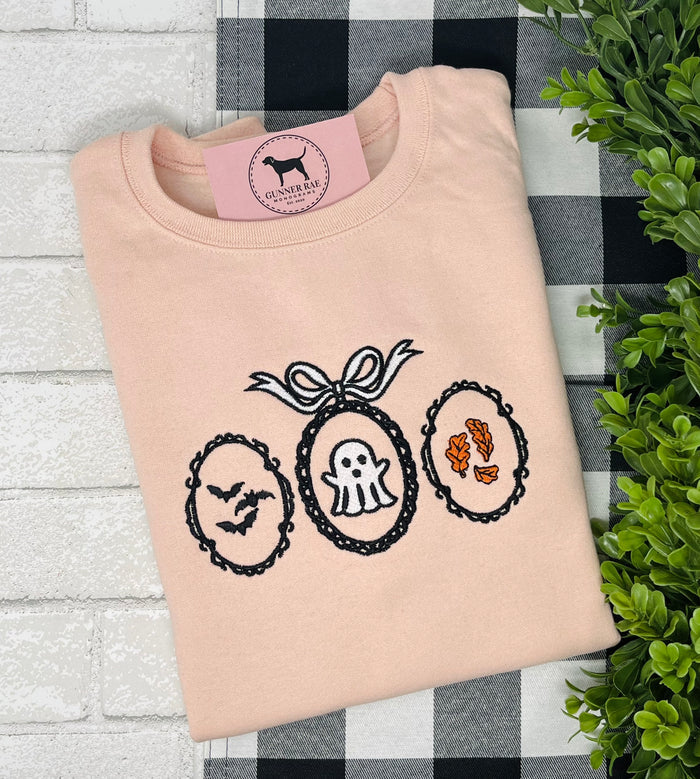 HALLOWEEN FRAMES Embroidered T-shirt or Sweatshirt