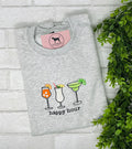 HAPPY HOUR Embroidered T-shirt or Sweatshirt