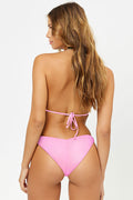 Haven 90's Pink Satin Cheeky Bikini Bottom