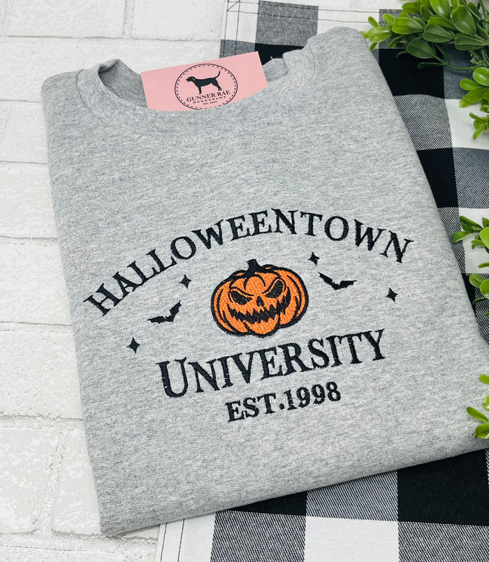 H@LLOWEENT0WN Embroidered T-shirt or Sweatshirt