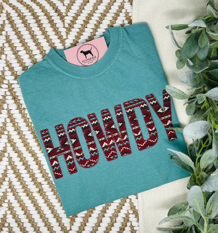 HOWDY Applique Embroidered T-shirt or Sweatshirt