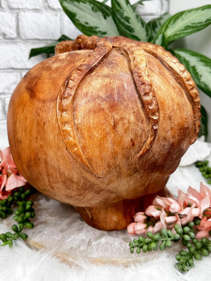 carved-wood-skull-with-octopus