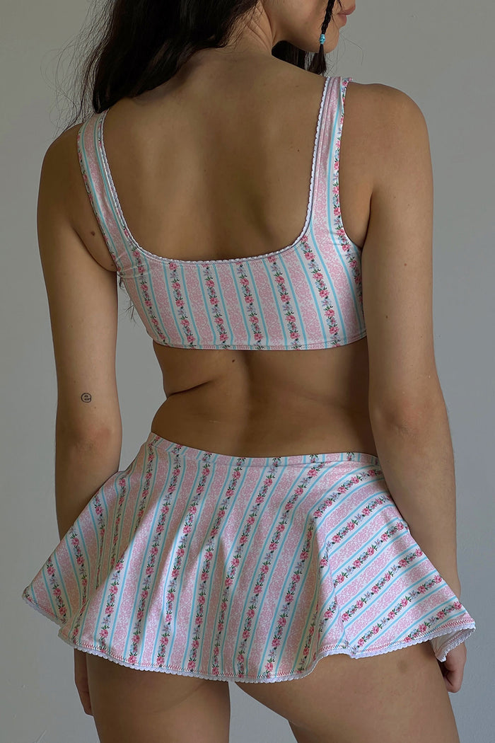 Izabella Floral Swim Skirt Bikini Bottom French Holiday