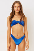 Jeanette Pacific Velvet Strapless Bandeau Top