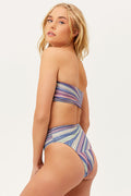 Jenna High Waist Lurex Shimmy Blue Full Coverage Bottom
