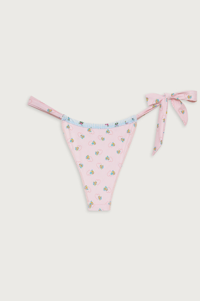 Kealy reversible cheeky bikini bottom cozy stripe