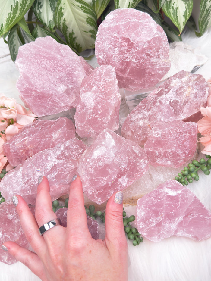 Large Raw Rose Quartz