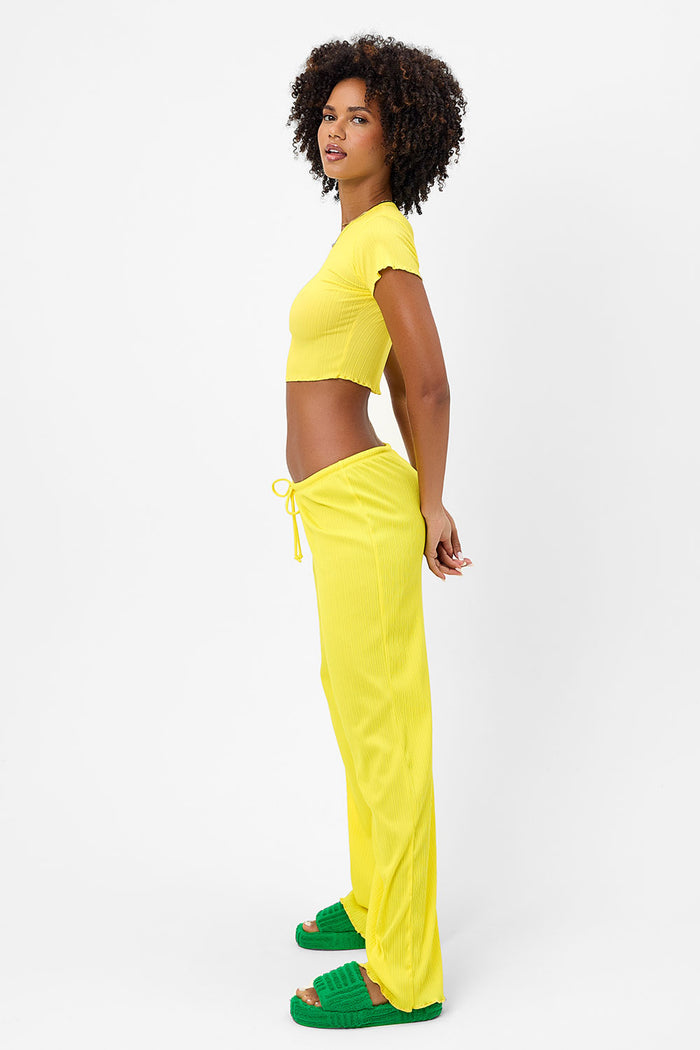 Lauryn Plissé Crop Top Pina Colada