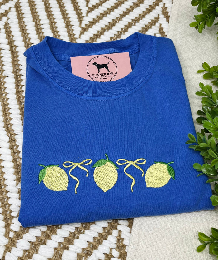 Lemon Embroidered T-shirt or Sweatshirt