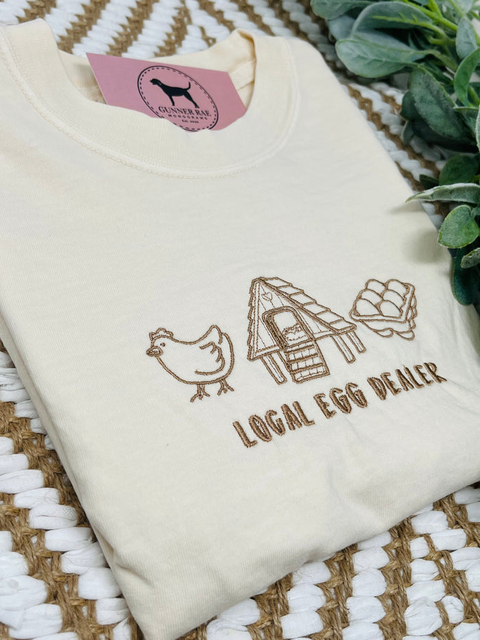 LOCAL EGG DEALER Embroidered T-shirt or Sweatshirt