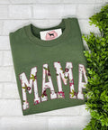 MAMA Applique Embroidered T-shirt or Sweatshirt (ARCHED)