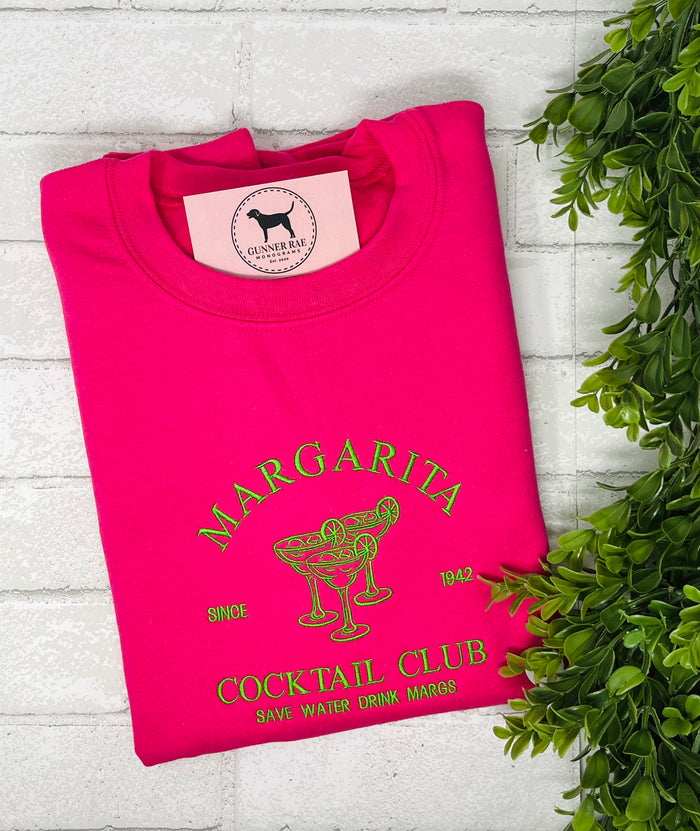 MARGARITA COCKTAIL CLUB Embroidered T-shirt or Sweatshirt