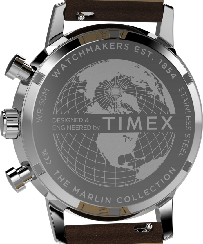 TW2Y66600 Marlin® Chronograph Tachymeter 40mm Leather Strap Watch Caseback Image
