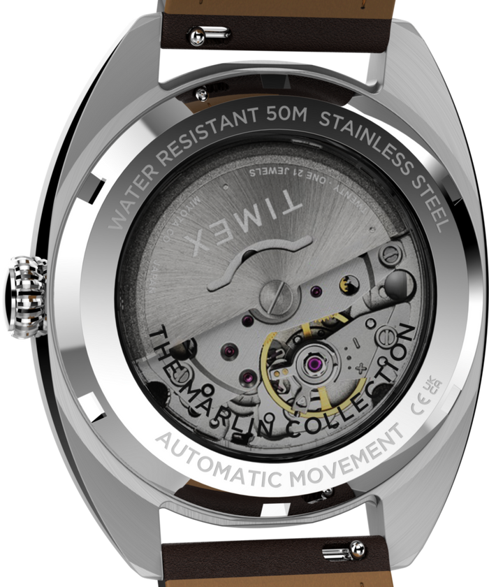TW2Y65200 Marlin® Draper Automatic 37mm Leather Strap Watch Caseback Image