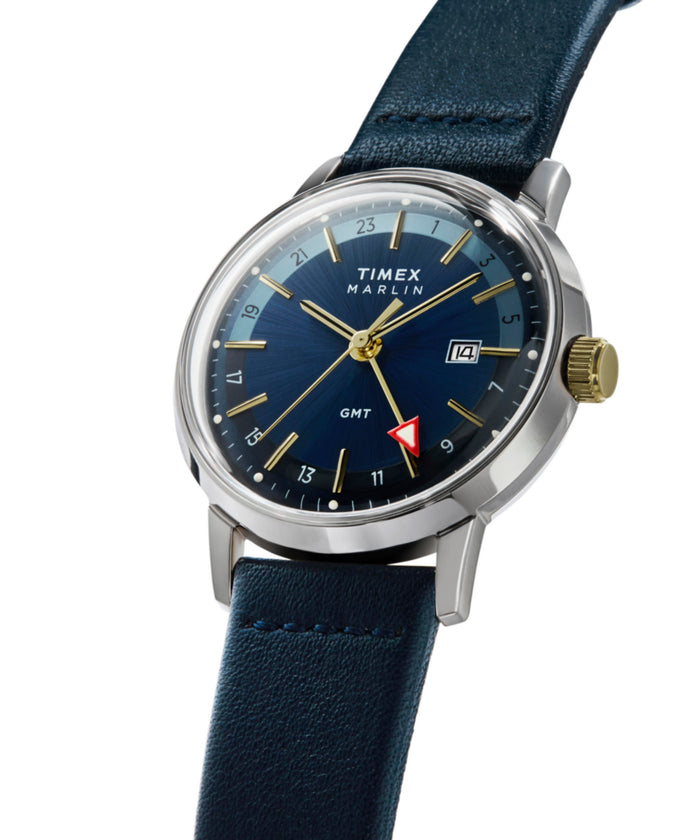 TW2Y47900 Marlin® Quartz GMT 40mm Leather Strap Watch Campaign Key Silhouettes (Beauty shots) Image