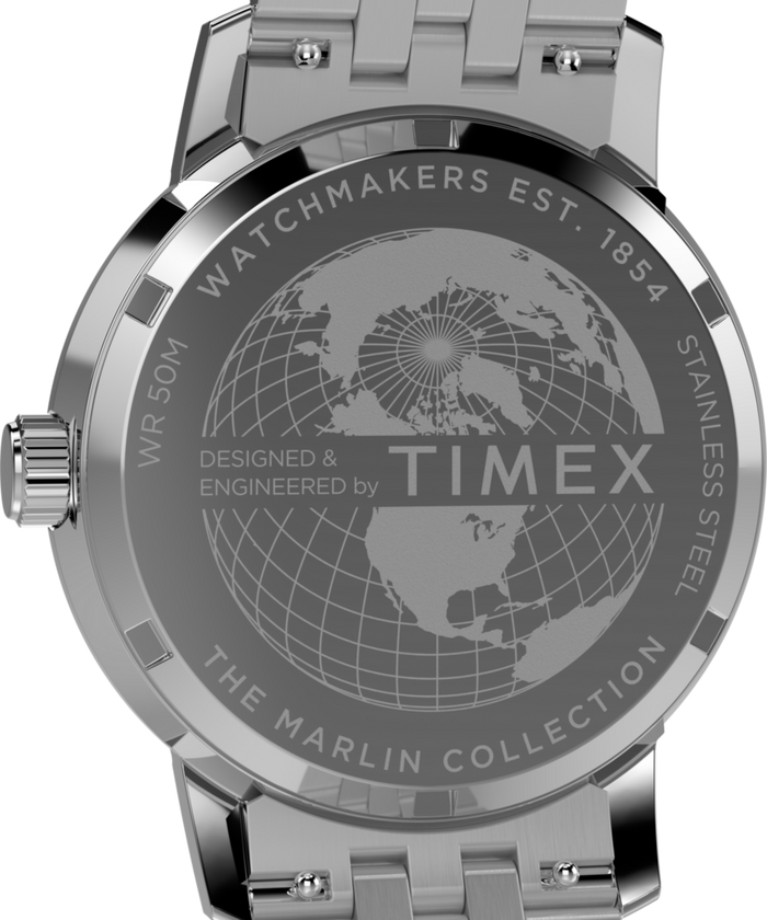 TW2Y47600 Marlin® Quartz GMT 40mm Stainless Steel Bracelet Watch Caseback Image