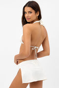 Marty White Full Coverage Bikini Skirt Bottom