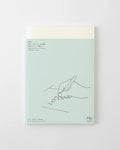 MD notebook 2027 monthly thin planner cover, light teal with line illustration and MD mark
