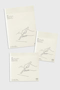 Cream page-a-day planner set with pen line-art illustrations and MD logo
