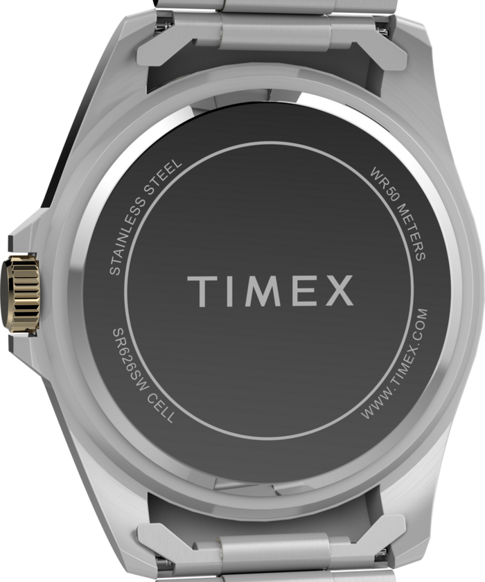 TW2W71800 Men's Dress 42mm Stainless Steel Bracelet Watch Caseback Image