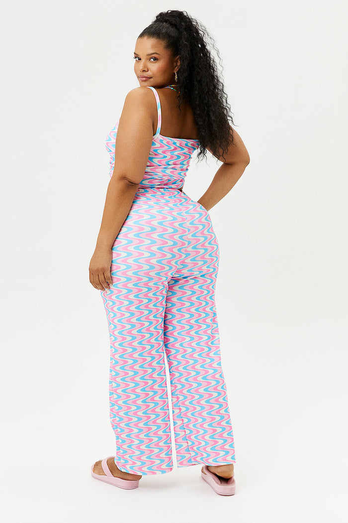 Michelle Low Rise Draw String Wide Leg Pants Sister Swirl Extended