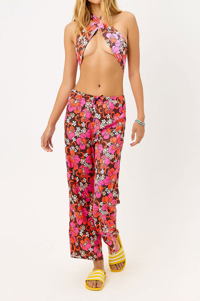 Michelle Low Rise Wide Leg Pants Tropics