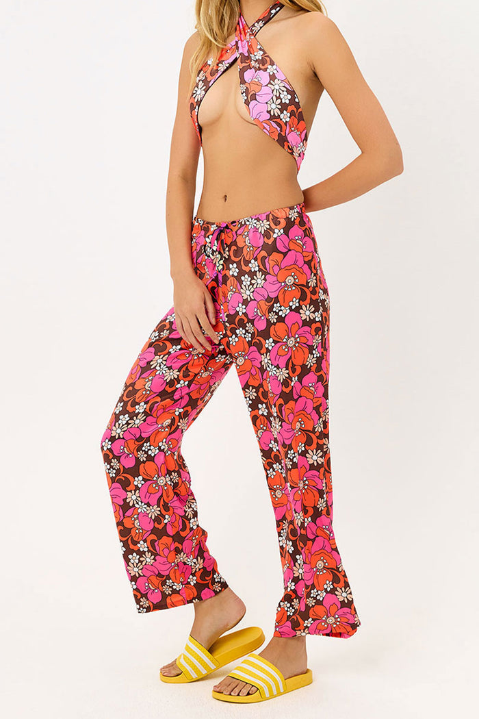 Michelle Low Rise Wide Leg Pants Tropics