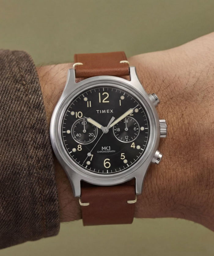 TW2Y71100 MK1 Chronograph 40mm Leather Strap Watch Primary Wrist Image