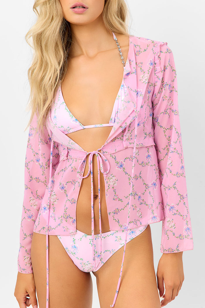 Molly Lace Up Long Sleeve Shirt Fairytale