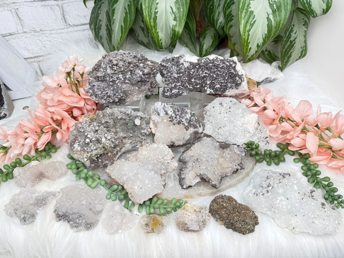 Moroccan Quartz Calcite Clusters