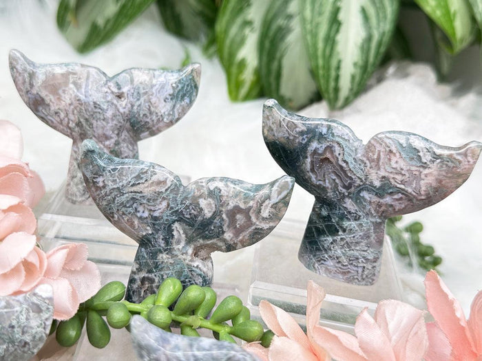 moss-agate-mermaid-tail-carvings