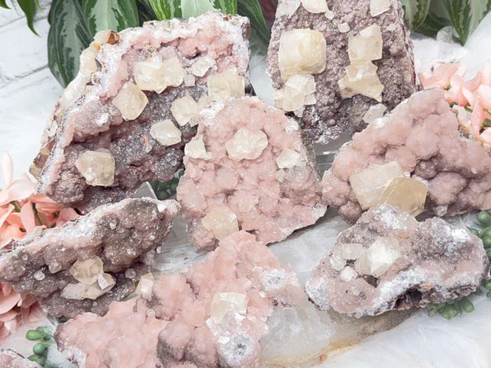Old Stock Twin Pink Calcite