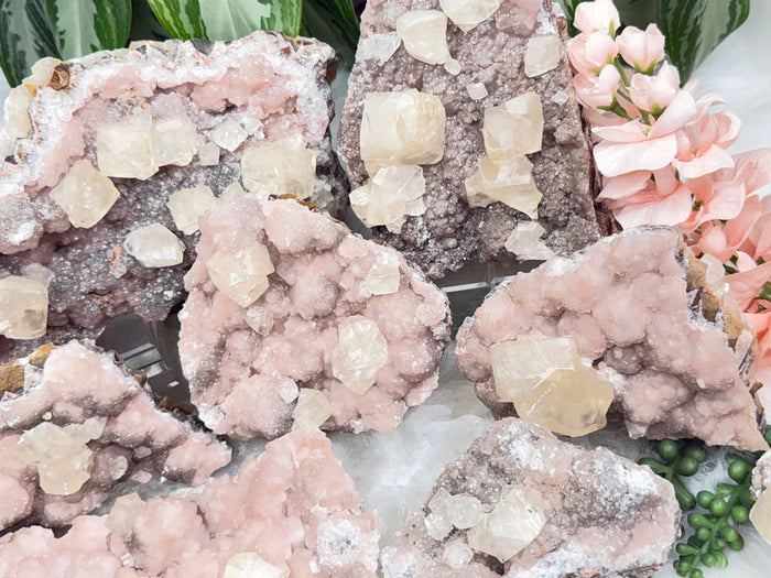 Old Stock Twin Pink Calcite