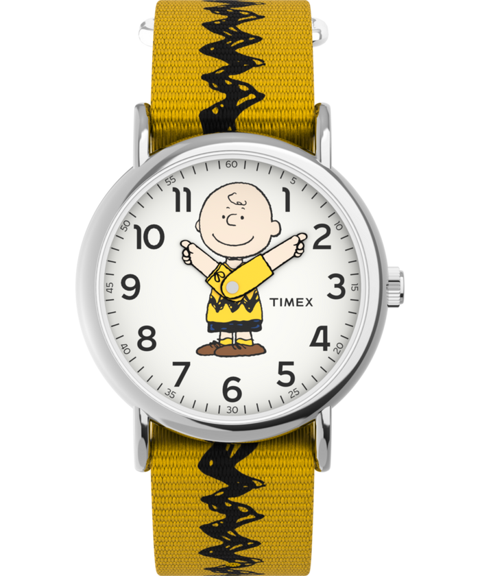 TW2R41100 Peanuts® x Timex Charlie Brown 38mm Fabric Strap Watch Primary Image