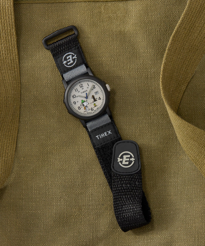TW4B29100 Peanuts® x Timex Expedition® Beagle Scout Fast Wrap Strap Watch Campaign Key Silhouettes (Beauty shots) Image