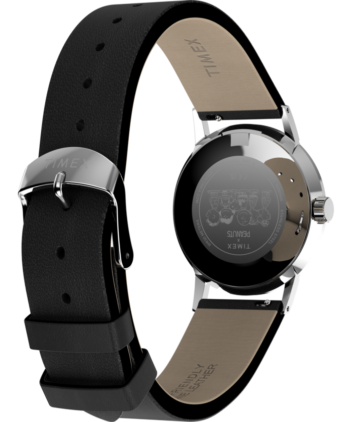 TW2Y50400 Peanuts® x Timex Marlin® Pickleball 38mm Leather Strap Watch Caseback with Attachment Image