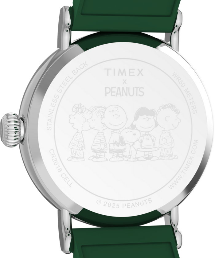TW2W78900 Peanuts® x Timex Standard Golf 40mm Synthetic Rubber Strap Watch  Caseback Image