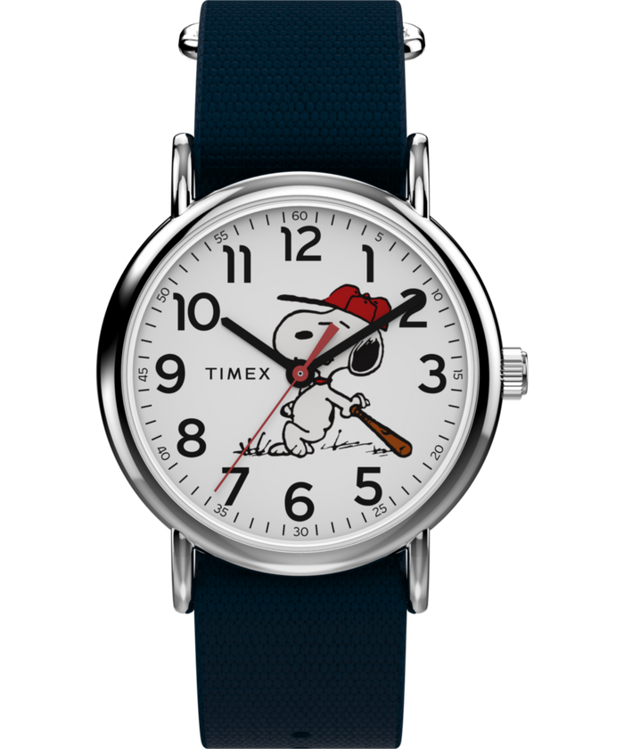 TW2Y51400 Peanuts® x Timex Weekender Baseball 38mm Fabric Strap Watch  Primary Image