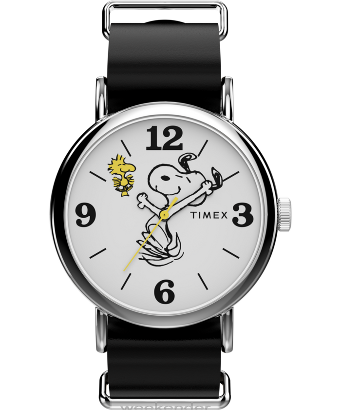TW2Y60900 Peanuts® x Timex Weekender Snoopy  40mm Leather Strap Watch  Primary Image