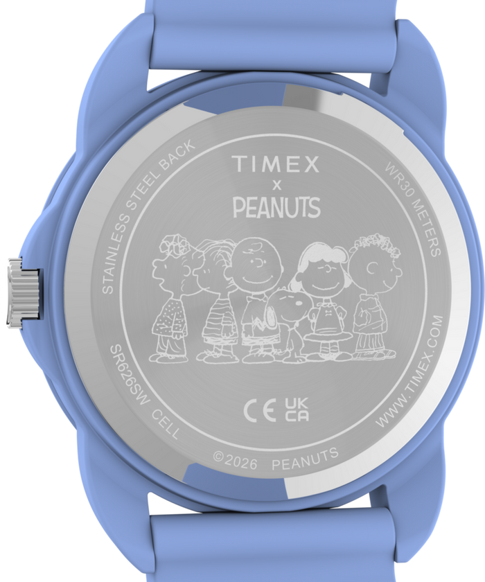 TW2Y51100 Peanuts® x Timex Youth Spring 30mm Silicone Strap Watch Caseback Image