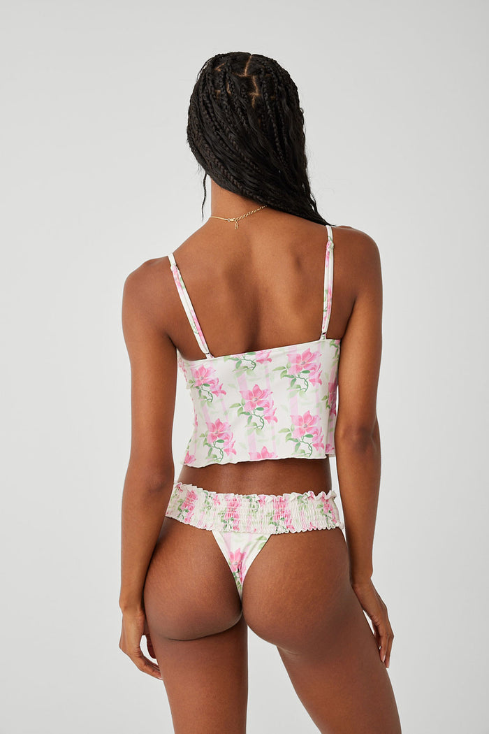 Penelope Floral Tankini Bikini Top Tiger Lily