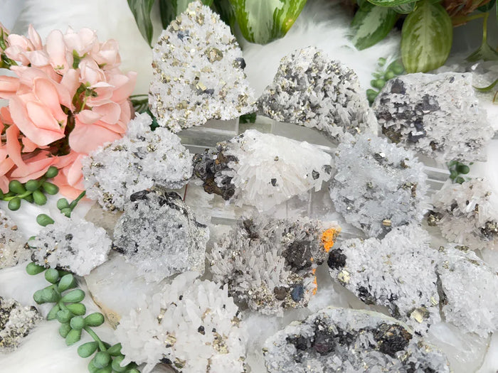 Peru Pyrite on Quartz