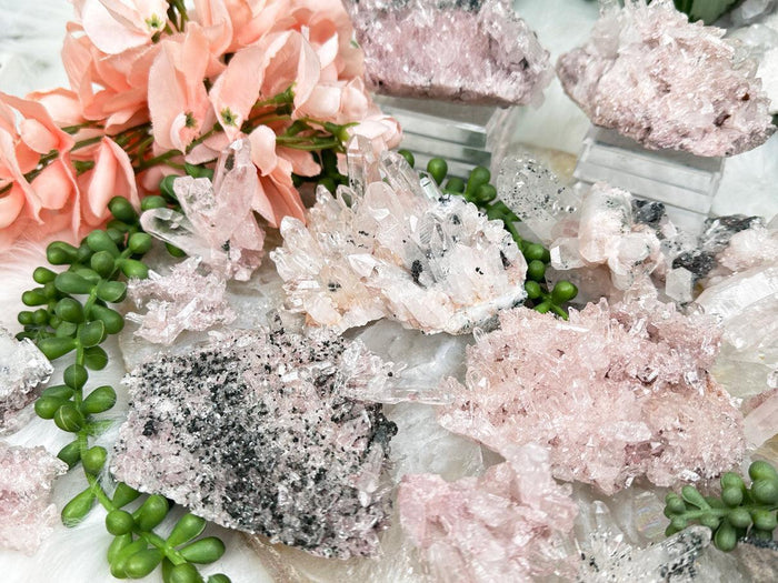 pink-green-colombian-quartz-clusters