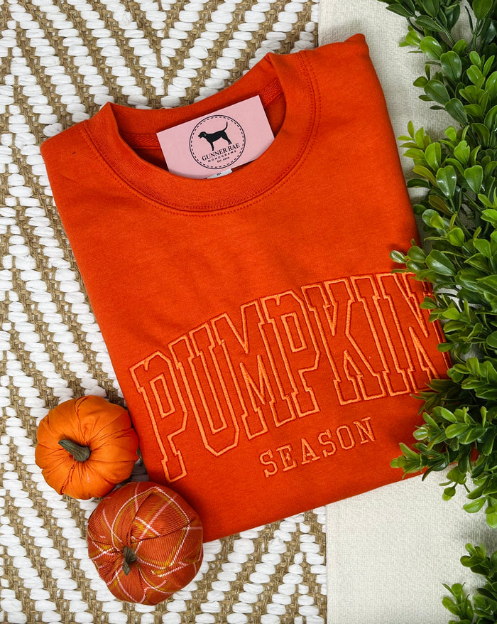 PUMPKIN SEASON Embroidered T-shirt or Sweatshirt